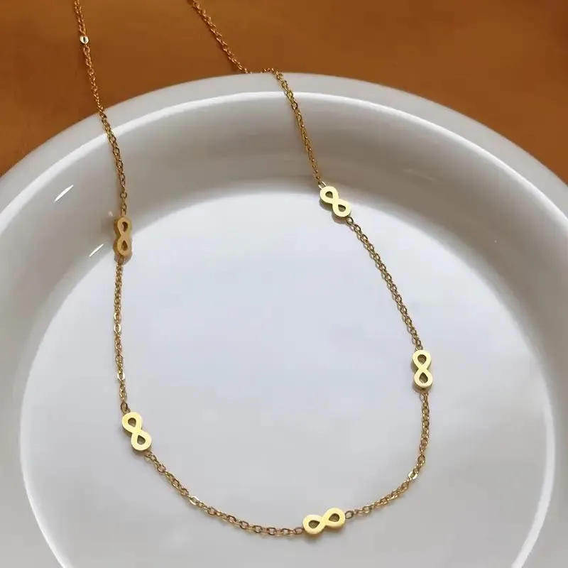 Infinity station necklace