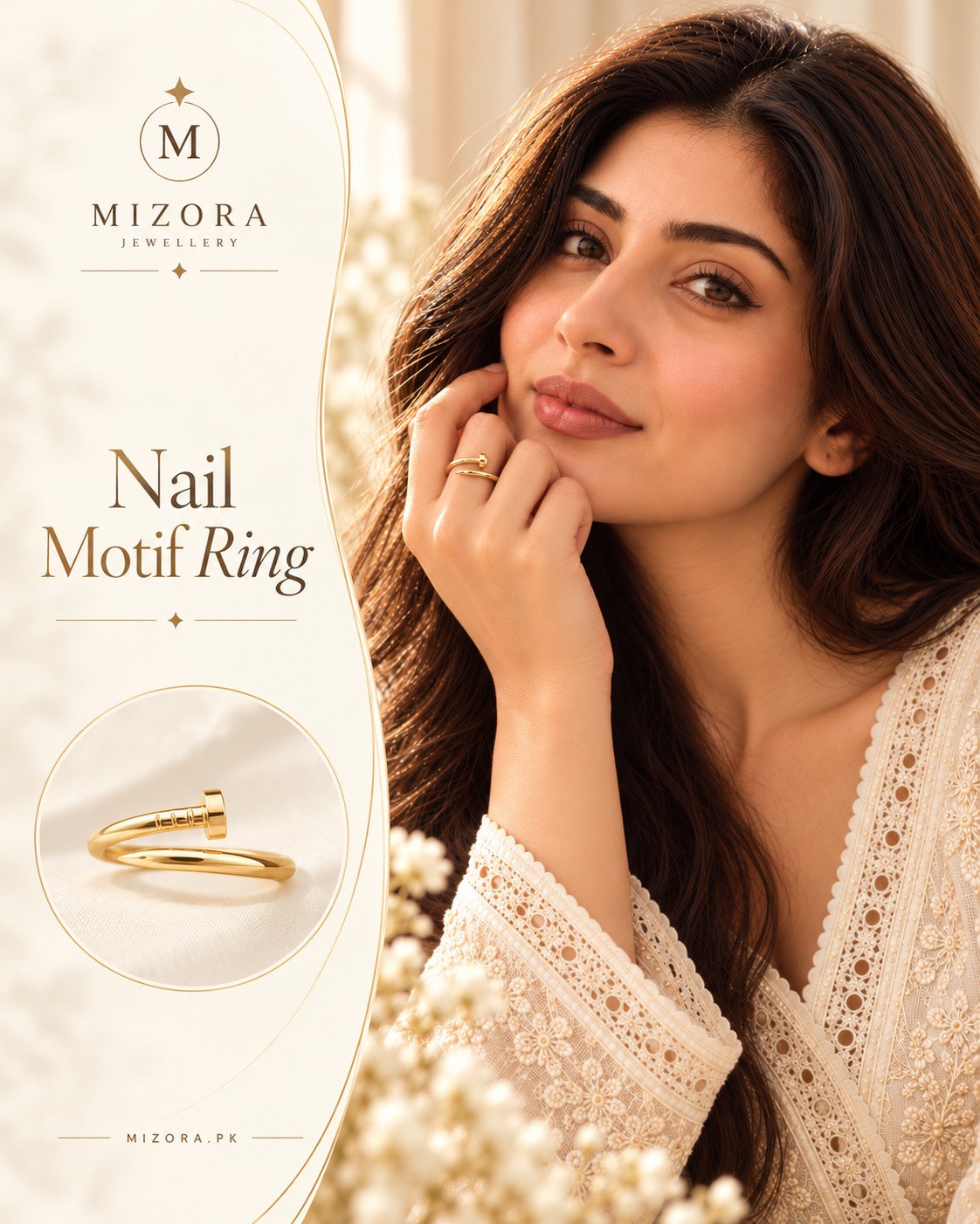 Nail Motif Ring, featured on the Mizora Instagram feed